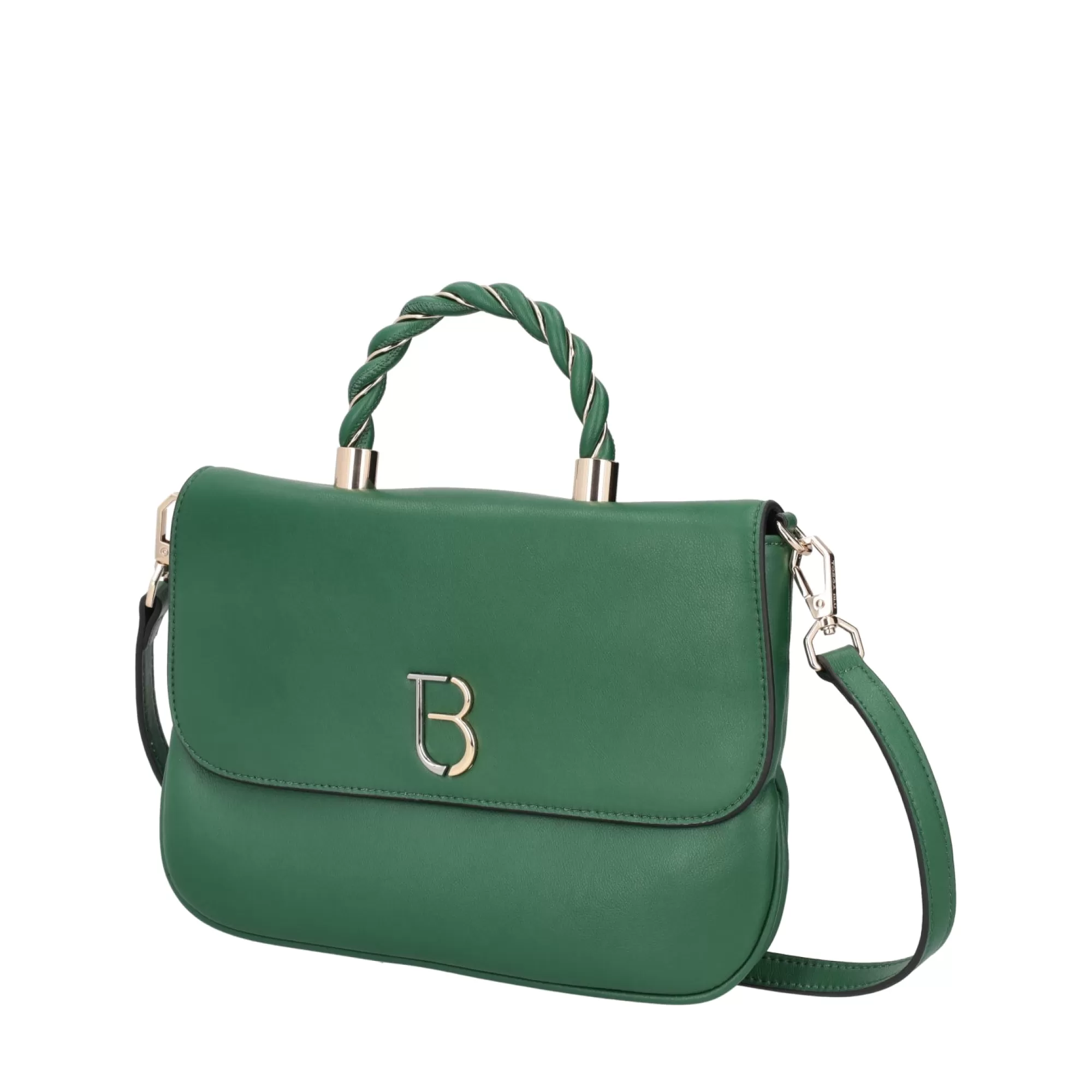 Borse A Mano*Tosca Blu Borsa A Mano "Apple Pie" In 100% Pelle Verde