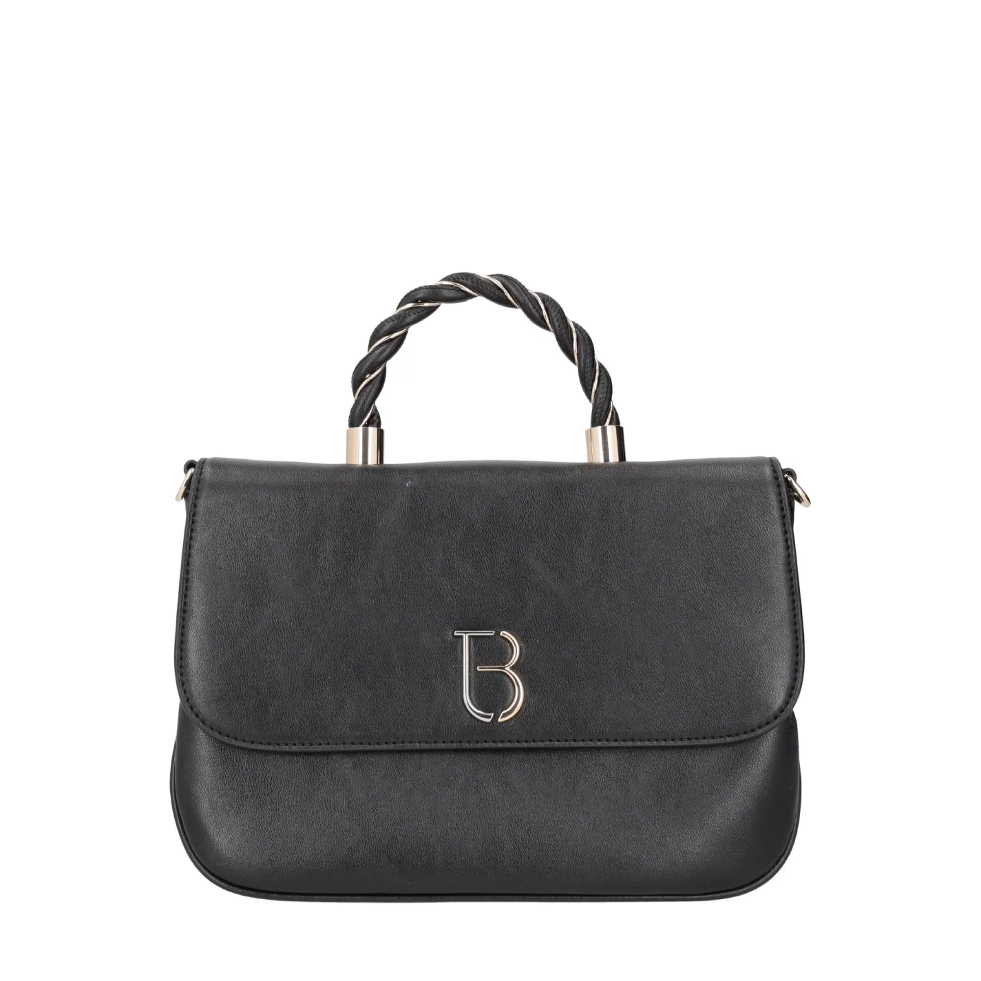 Borse A Mano*Tosca Blu Borsa A Mano "Apple Pie" Nera In 100% Pelle Nero