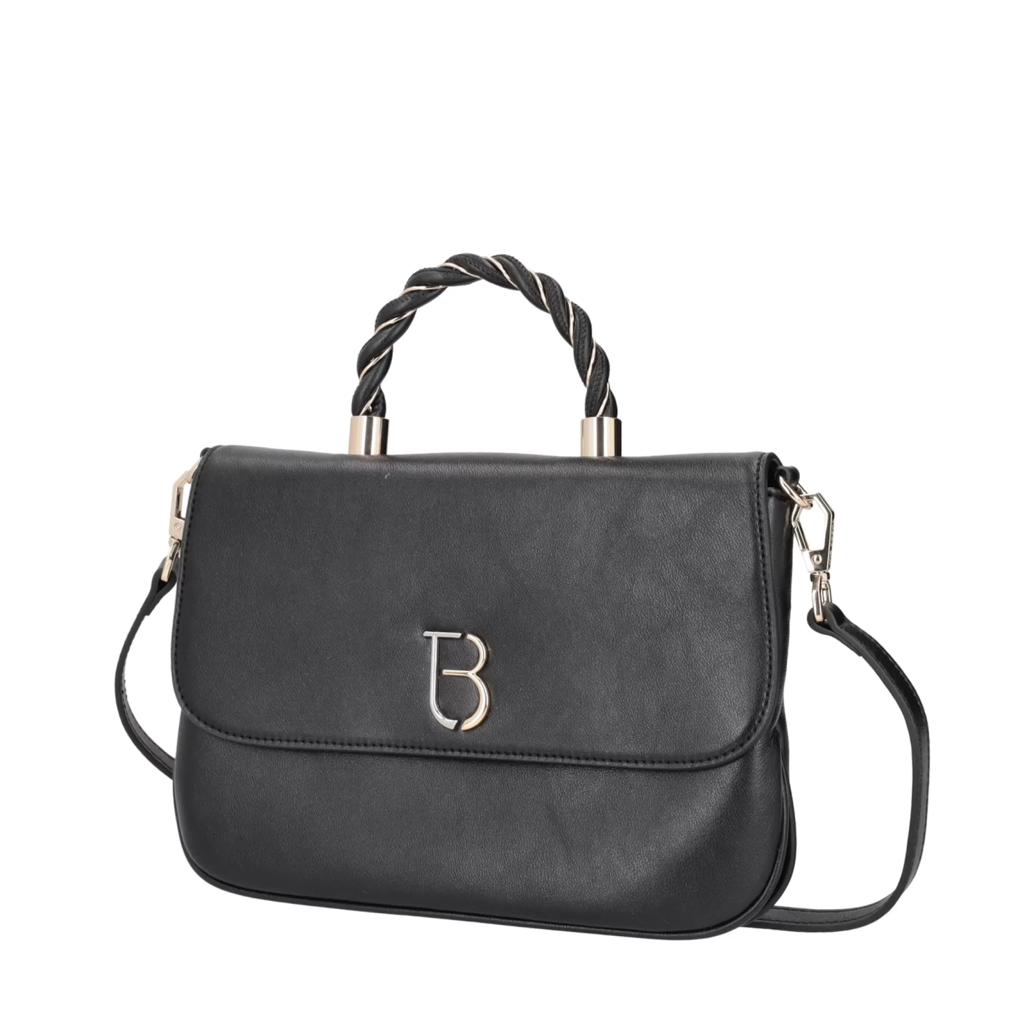 Borse A Mano*Tosca Blu Borsa A Mano "Apple Pie" Nera In 100% Pelle Nero
