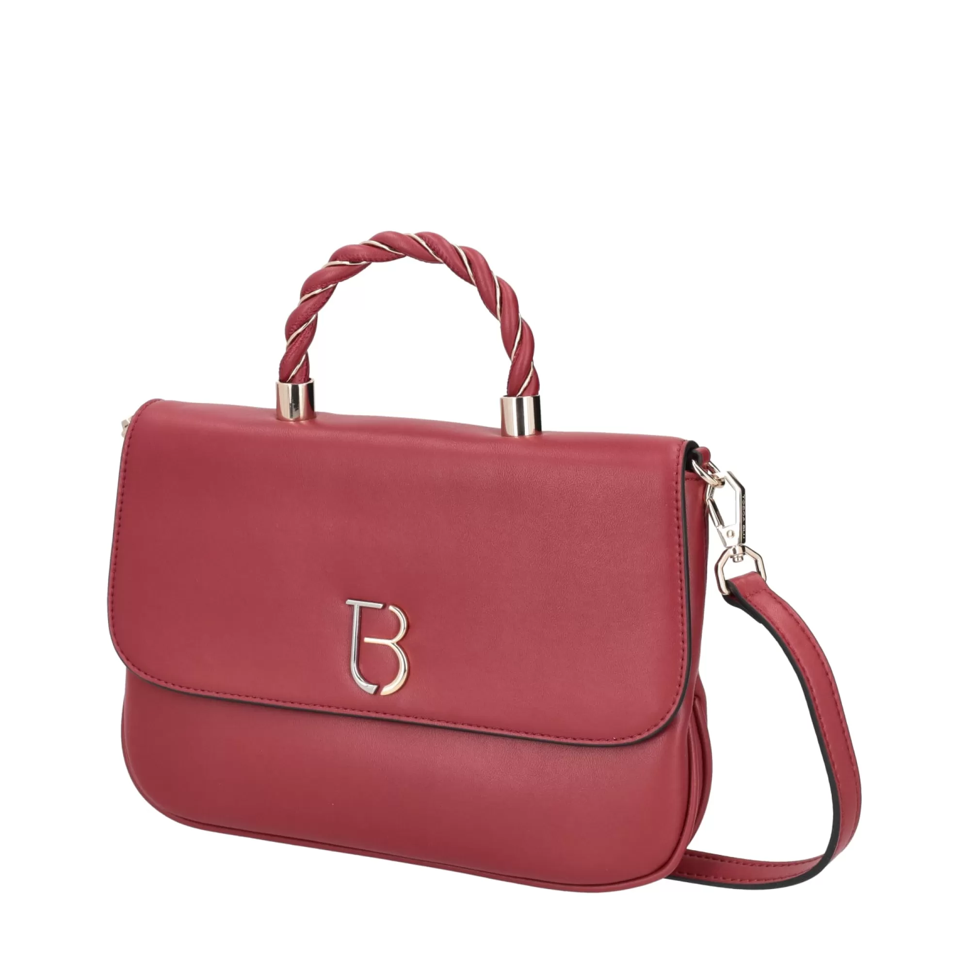 Borse A Mano*Tosca Blu Borsa A Mano "Apple Pie" Scuro In 100% Pelle Rosso