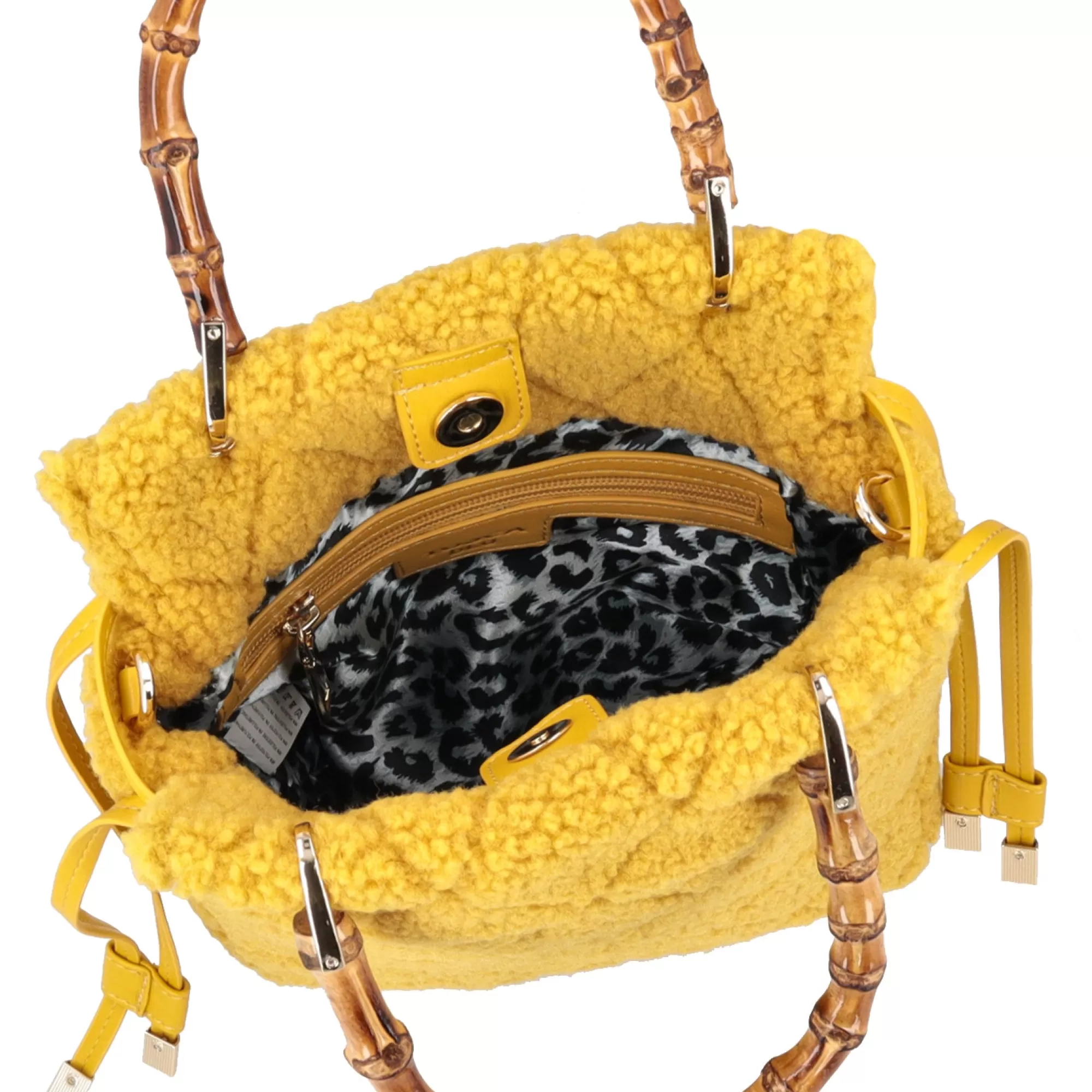Borse A Mano*Tosca Blu Borsa A Mano Media "Cannella" Color Ocra Giallo
