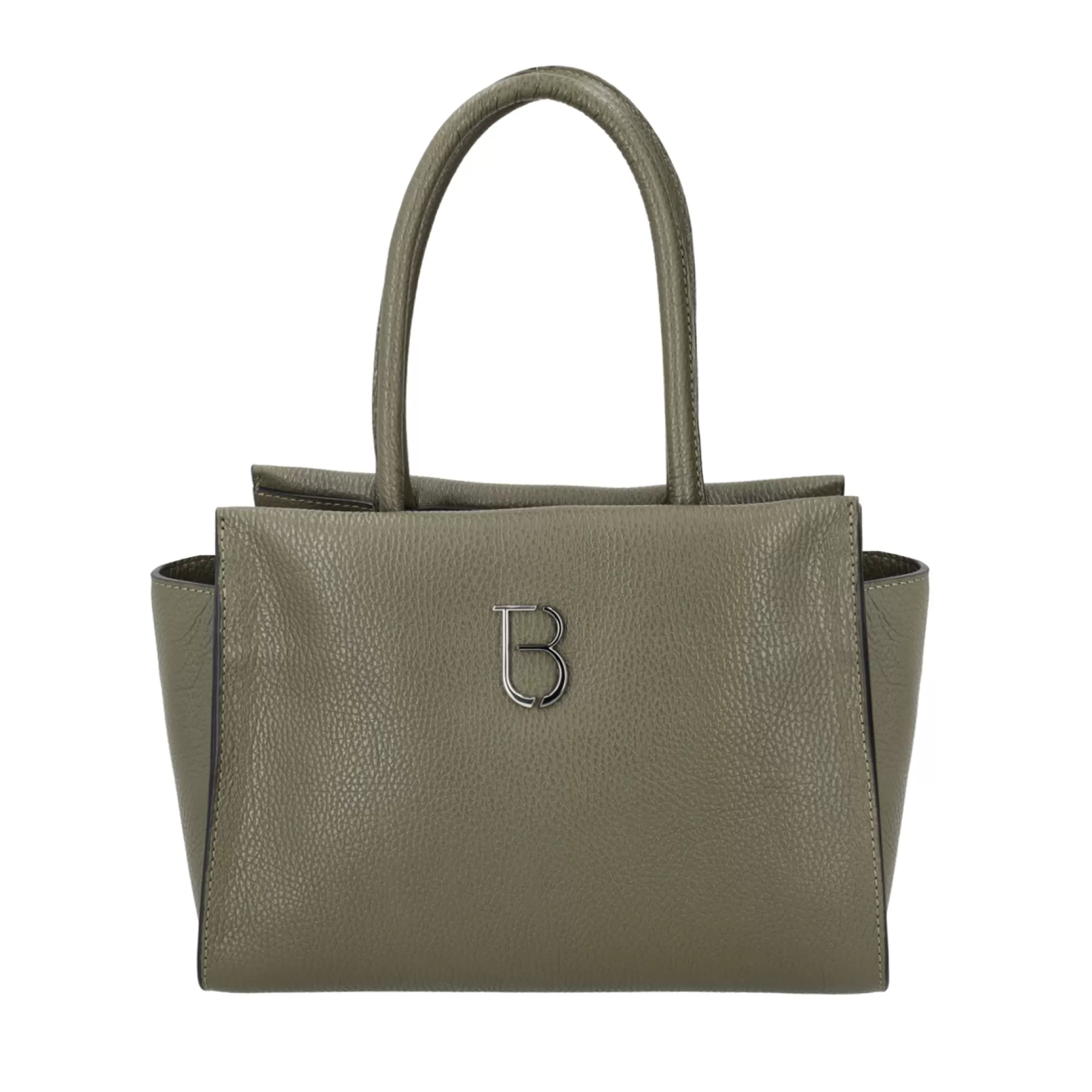 Borse A Mano*Tosca Blu Borsa A Mano "Strudel" Oliva In 100% Pelle Bottalata Verde