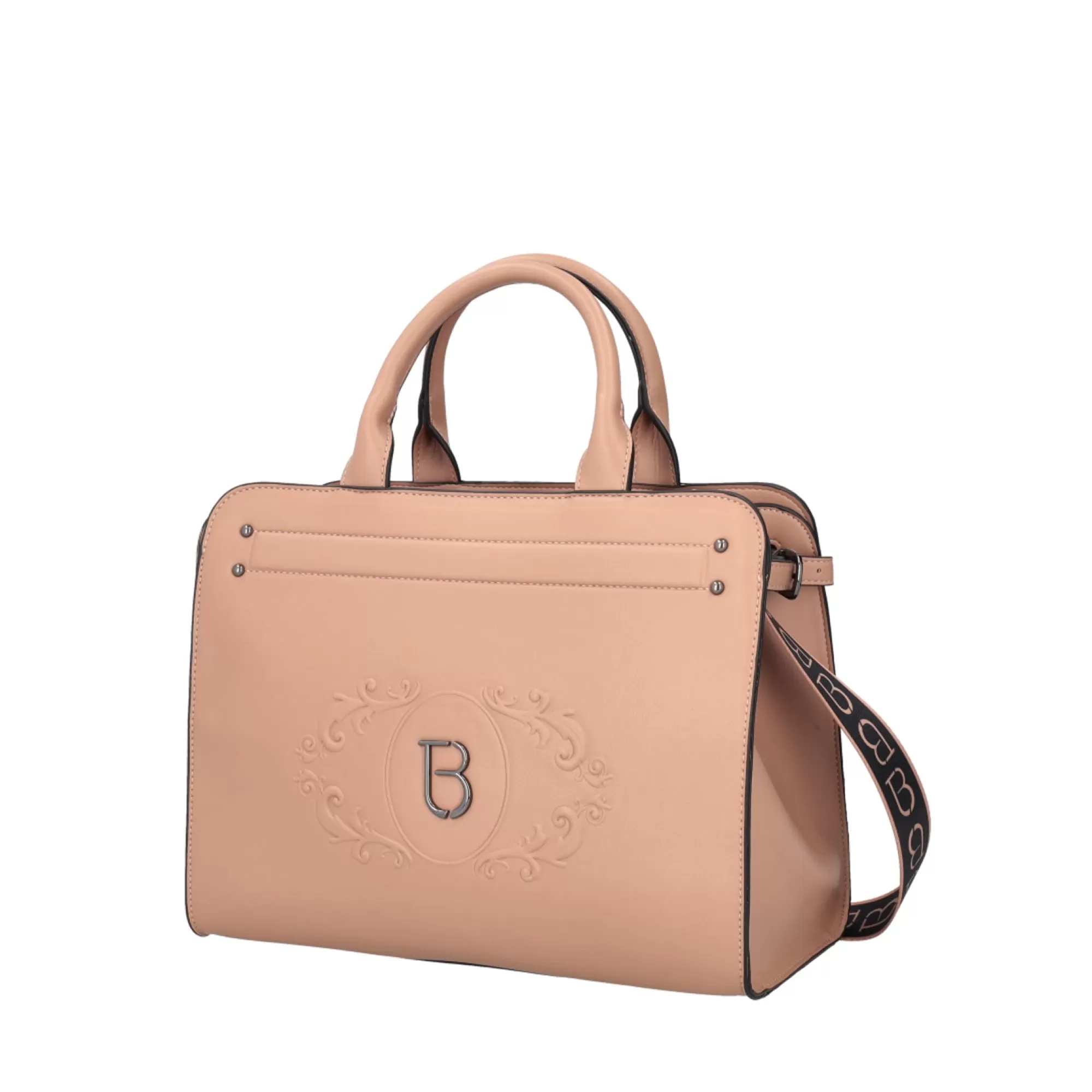 Borse A Mano*Tosca Blu Borsa A Mano "Tb Logo Flowers" Beige Naturale