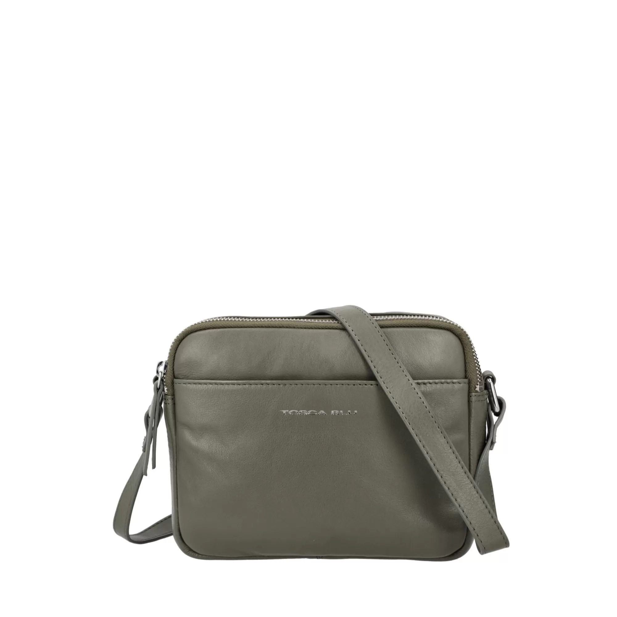 Borse A Tracolla*Tosca Blu Borsa A Tracolla "Basic Wallets" In Vera Pelle Verde