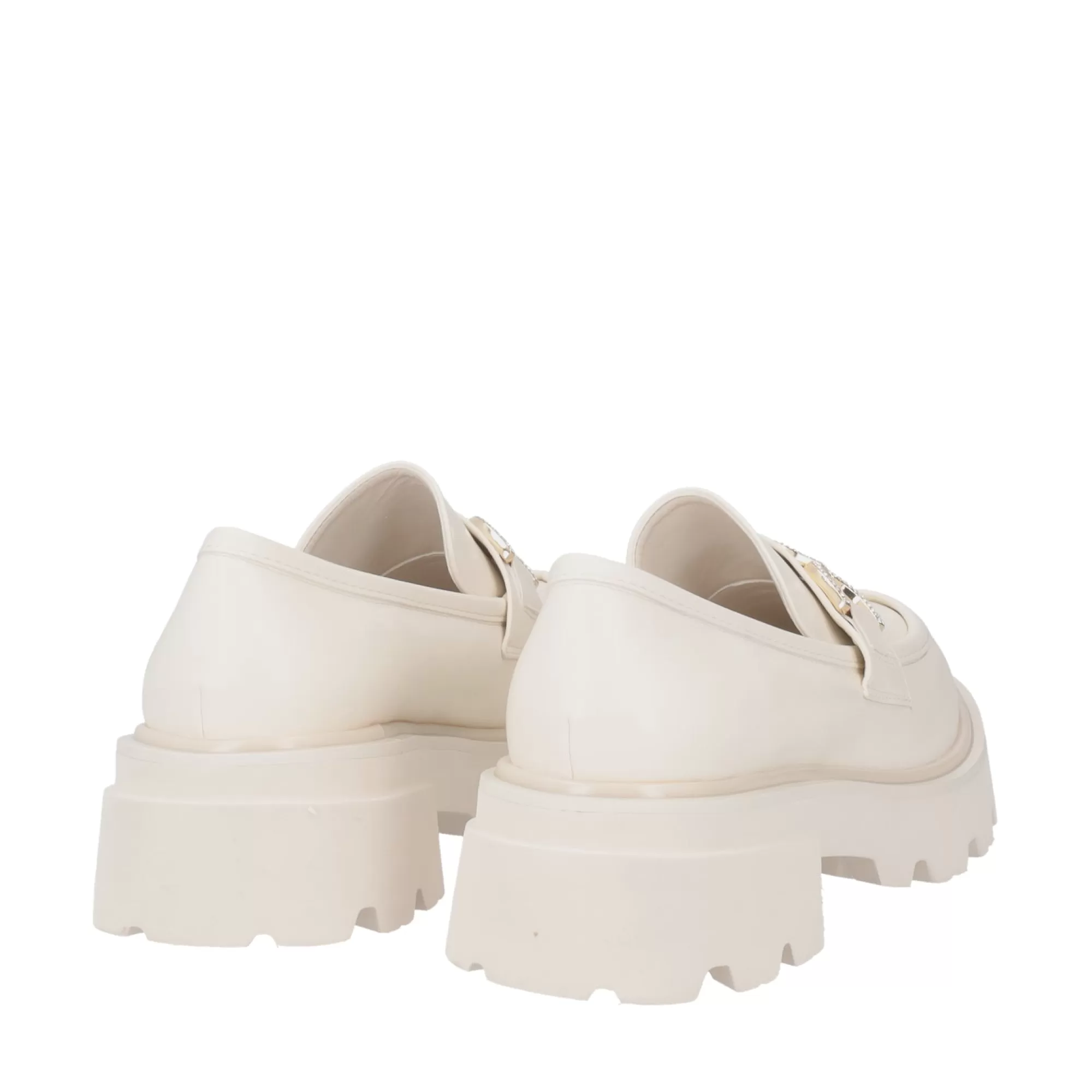 Mocassini*Tosca Blu Mocassino "Jennifer" Color Latte Con Suola A Carrarmato Bianco