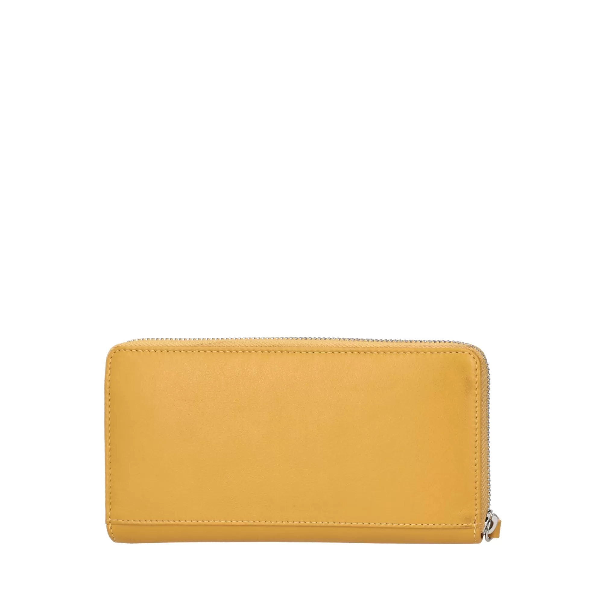 Portafogli E Portachiavi*Tosca Blu Portafoglio Grande "Basic Wallet" In Vivace Color Ocra Giallo