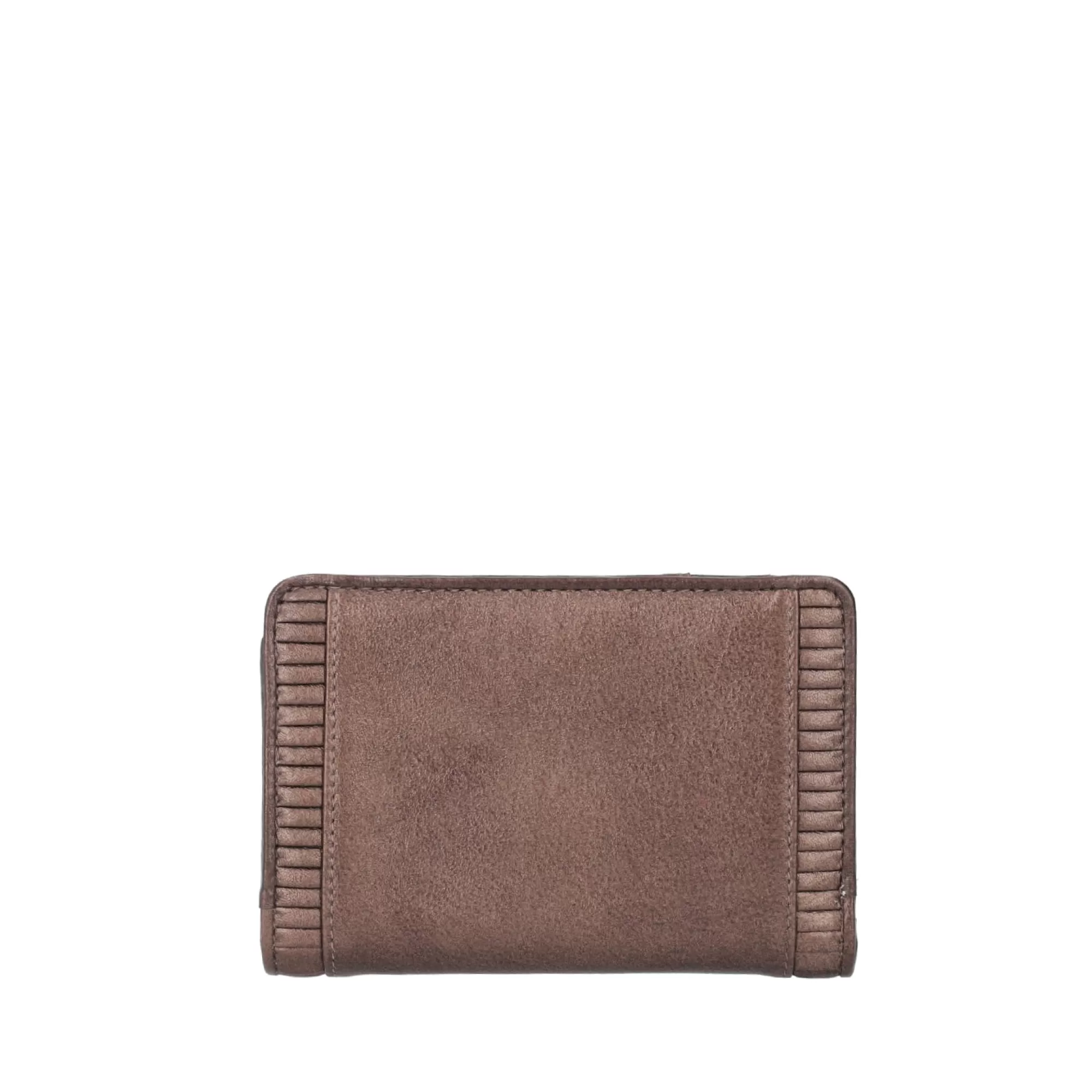 Portafogli E Portachiavi*Tosca Blu Portafoglio Medio "Plisse Wallets" Color Bronzo Marrone