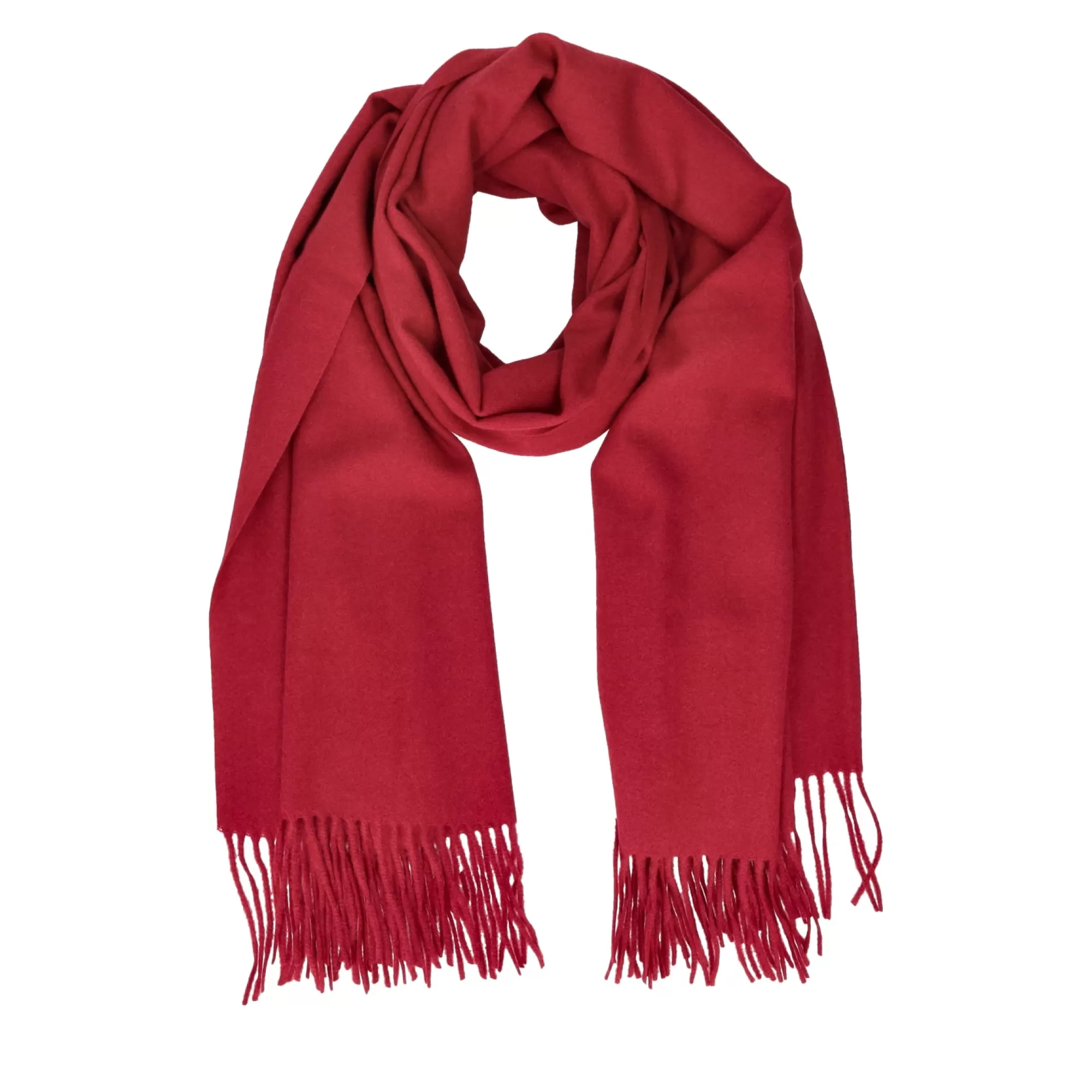 Foulard E Sciarpe*Tosca Blu Sciarpa "Cocco" Scuro Con Frange Rosso