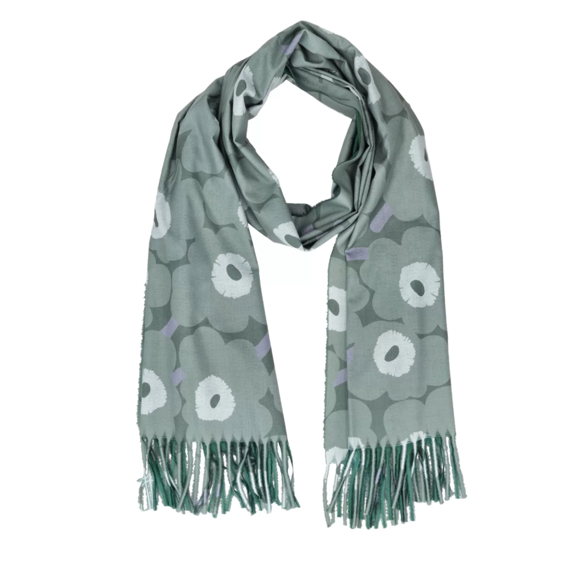 Foulard E Sciarpe*Tosca Blu Sciarpa "Mirtillo" Con Fantasia Floreale Verde