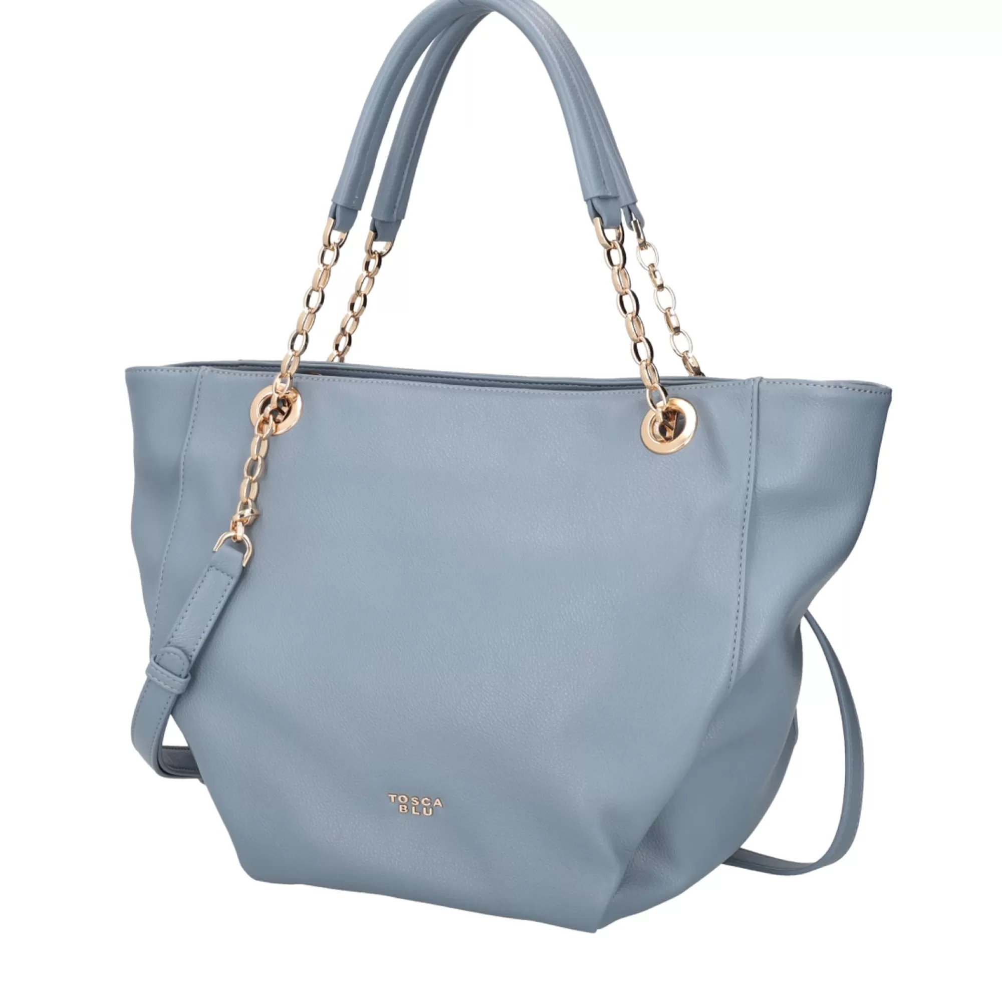 Shopping Bag*Tosca Blu Shopping Bag "Tartufo" Azzurra Con Tracolla Azzurro