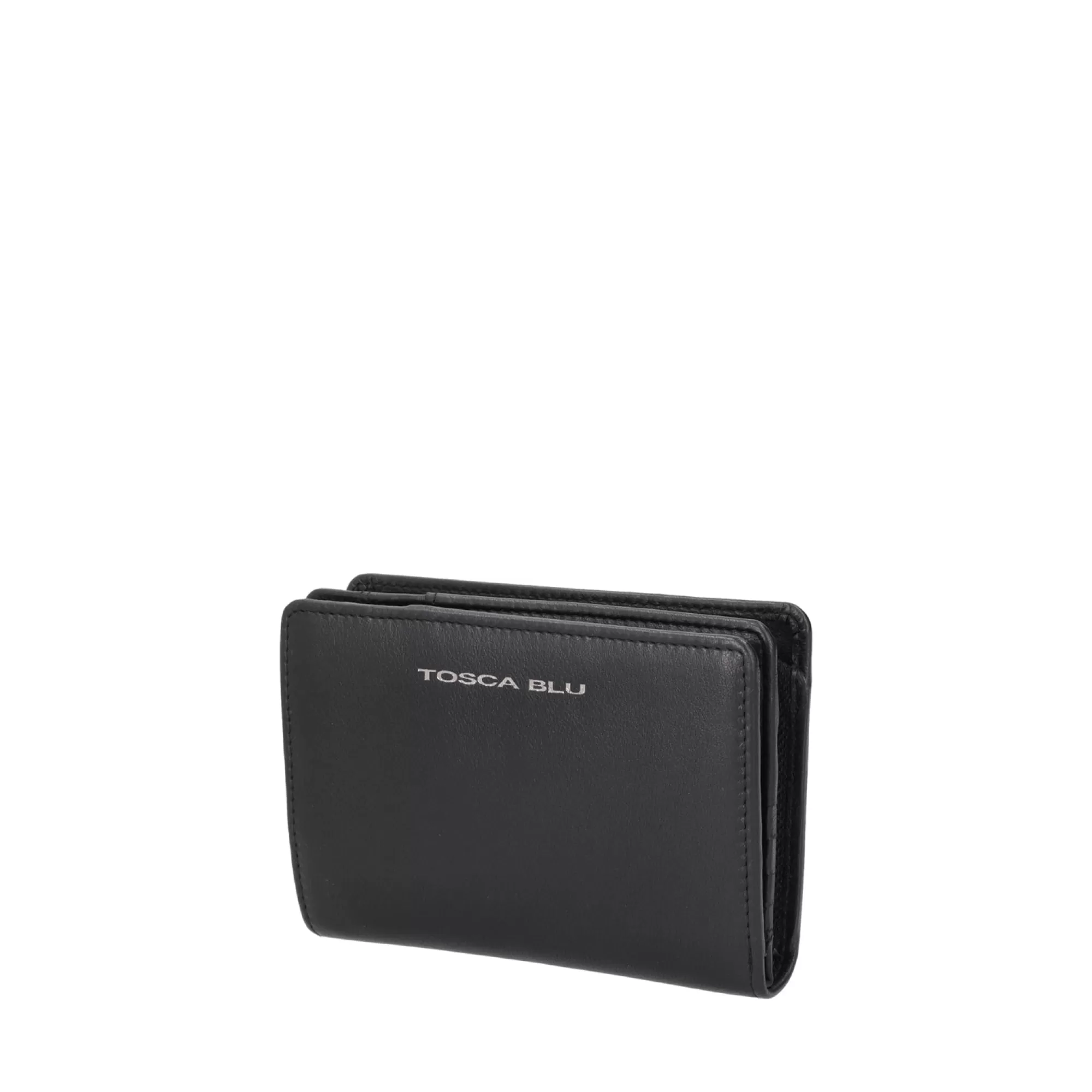 Portafogli E Portachiavi*Tosca Blu Sofisticato Portafoglio "Basic Wallets" In Pelle Nero